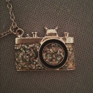 Sparkly Camera Necklace